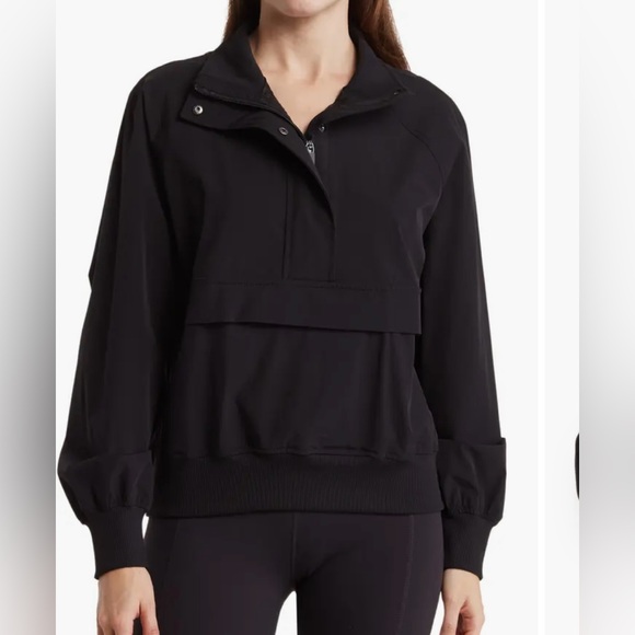 😍 Z by Zella Black Quarter-Zip Athletic Jacket – New Without Tags - Picture 1 of 7